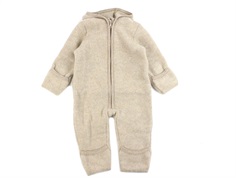 Huttelihut camel melange wool suit merino wool fleece  